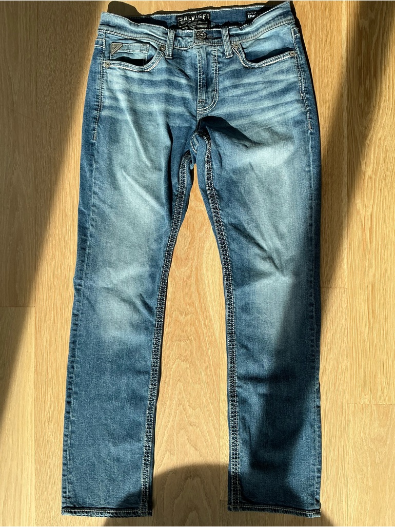 Salvage Supply Co Bke Jeans In Mayhem Straight Regular Fit Men’s 30x32